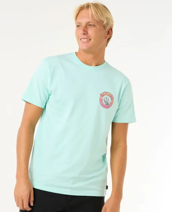 CAMISETA RIP CURL SHRED TIL LIGHT AQUA - Image 2