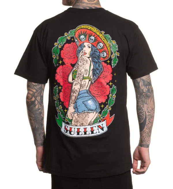 CAMISETA SULLEN SOMBRERO CHICA BLACK