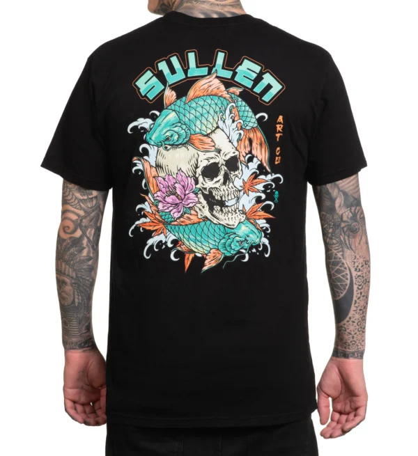 CAMISETA SULLEN SKULL KOI JET BLACK