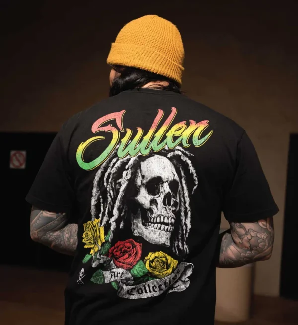 CAMISETA SULLEN RASTA SKULL SS JET BLACK - Image 2
