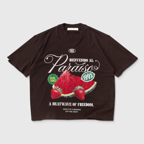 CAMISETA TRUE PARAISO BOXY BROWN
