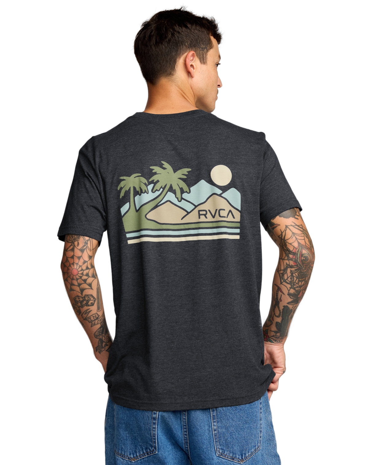 CAMISETA RVCA PALM TRAIL SS BLACK