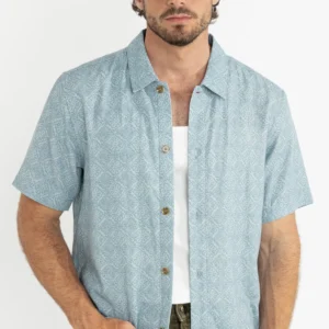 CAMISA RHYTHM TILE SS BLUE