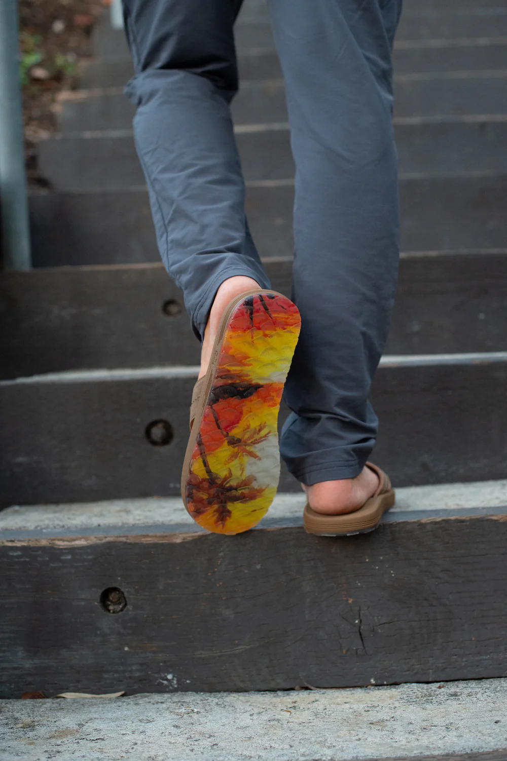 SANDALIAS FLOJOS SALTO TRIANGLE TAN - Image 3