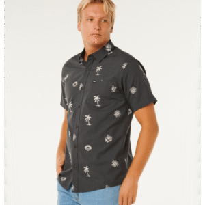 CAMISA RIP CURL SESSIONS SS WASHED BLACK