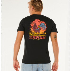 CAMISETA RIP CURL HAWAII ROOSTER BLACK