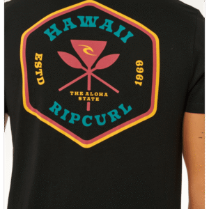 CAMISETA RIP CURL HAWAII BADGE BLACK