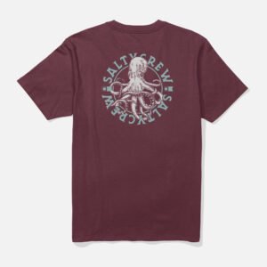 CAMISETA SALTY CREW TENTACLES BURGUNDY