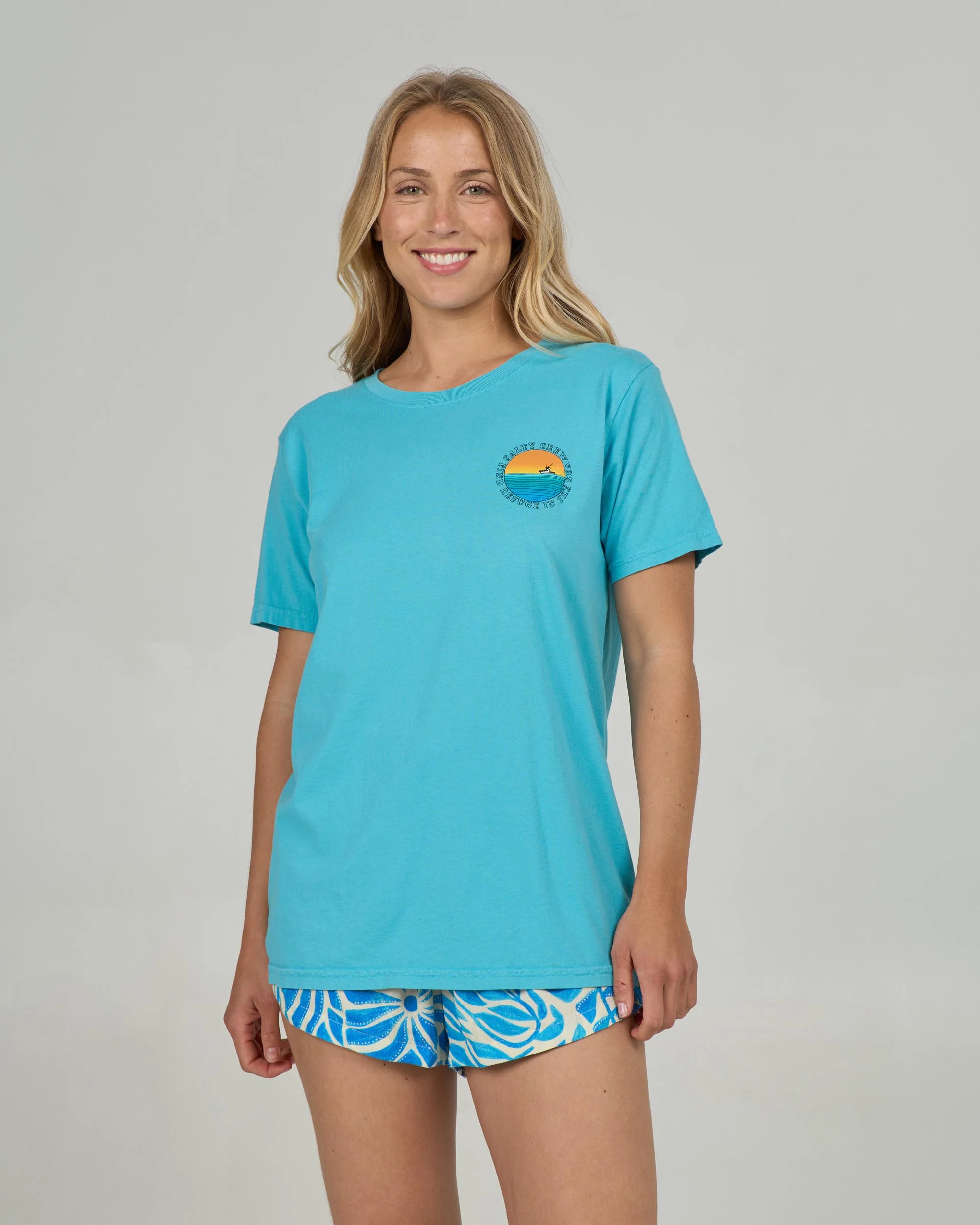 CAMISETA DAMA SALTY CREW SUNSET B.F TURQ - Image 2