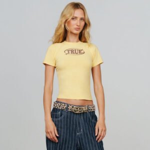 CAMISETA DAMA TRUE PASTEL FITTED BUTTER