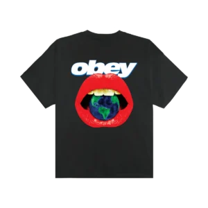 CAMISETA OBEY LIPS VINTAGE BLACK