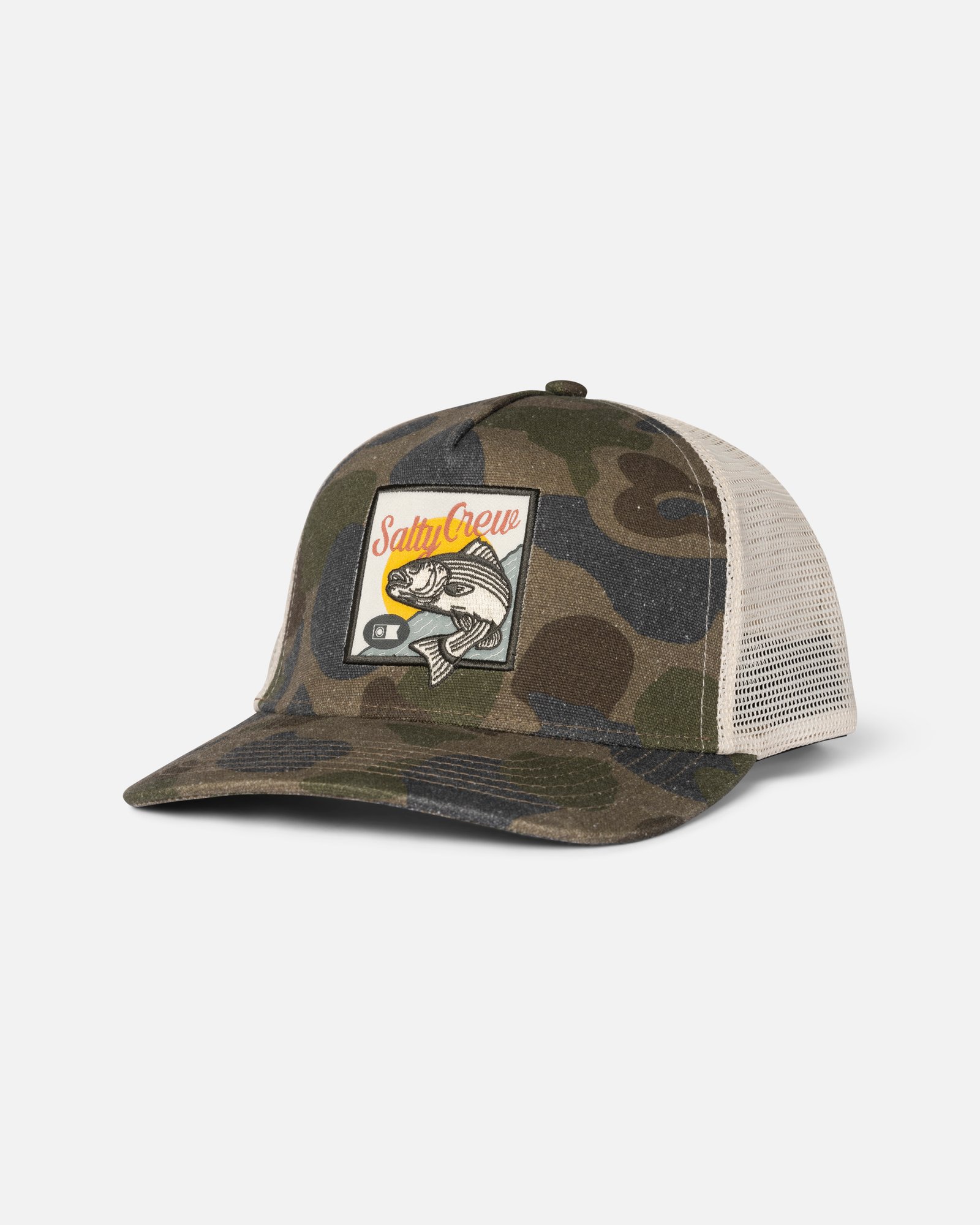 GORRA SALTY CREW STRIPER TRUCKER SANDCAM