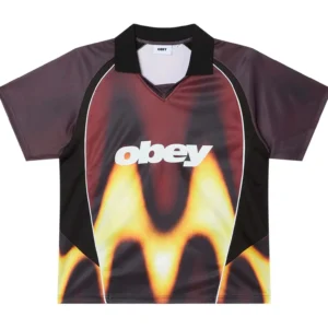 JERSEY OBEY BLURRED SOCCER BURNT RED MUL